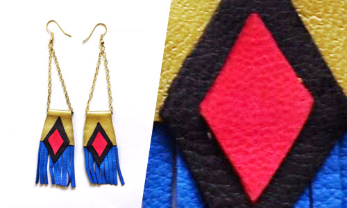 DIY boucles d’oreilles losanges !