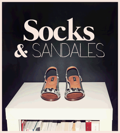 gif socks and sandales