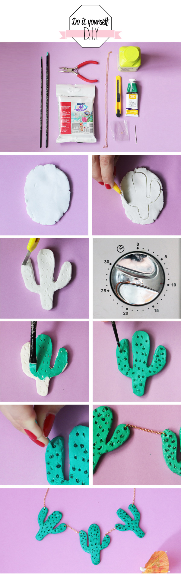 diy collier cactus