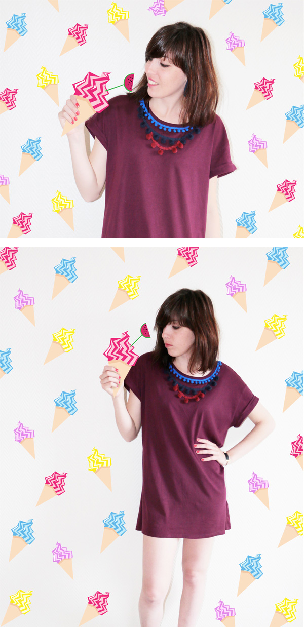 photos robe tshirt et glace