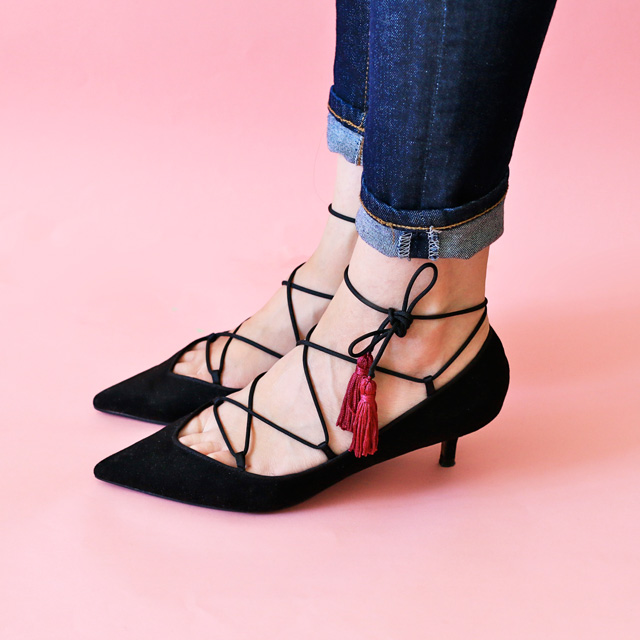 DIY escarpins Lacés