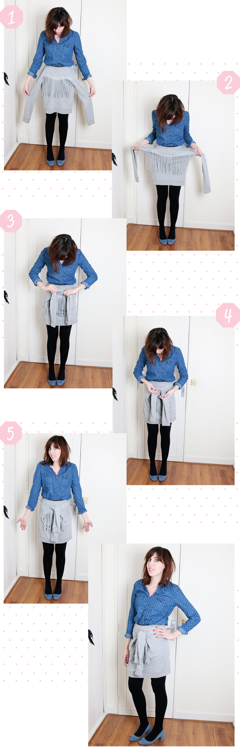 diy jupe sweat
