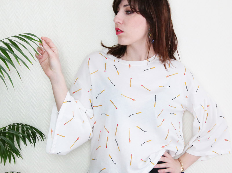 DIY – transformer un t-shirt basique en t-shirt à manches&nbsp;volantés
