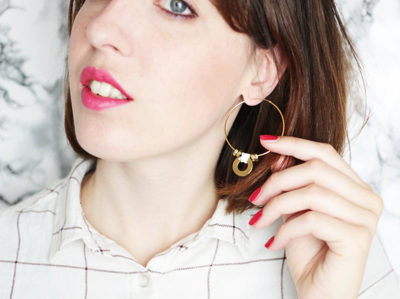 DIY : Créoles design à rondelles&nbsp;dorés