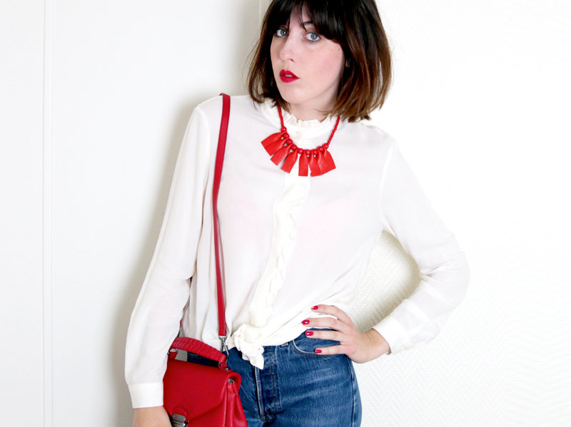 diy mode : un collier rouge graphique&nbsp;!