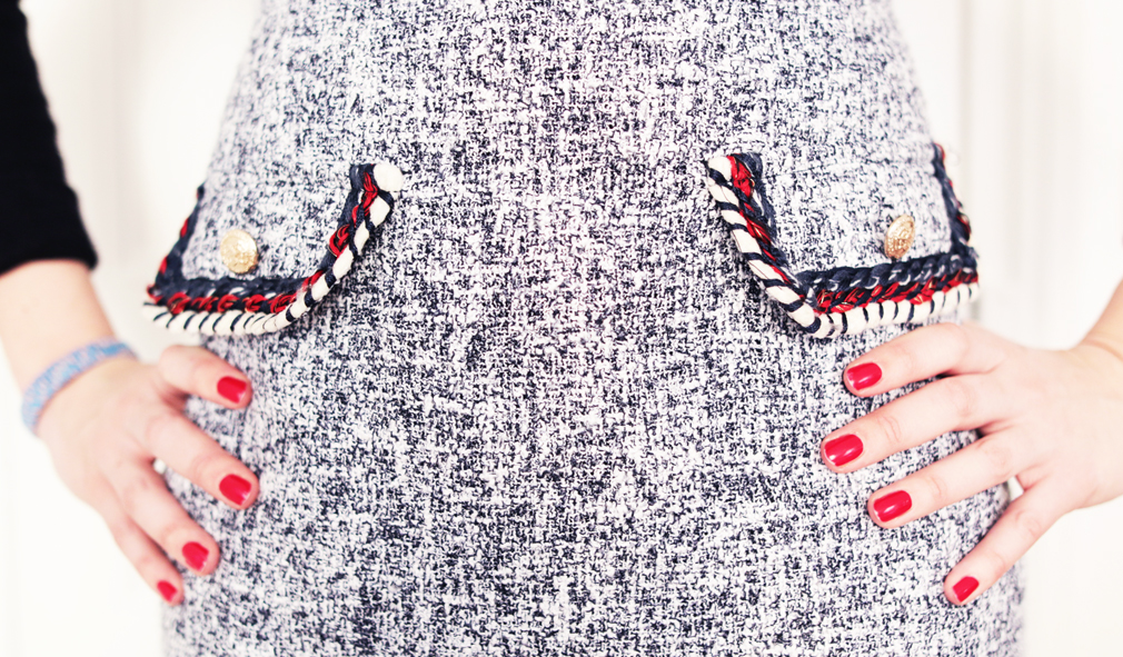 #OOTD – Une robe en tweed pour un look chic et&nbsp;rock